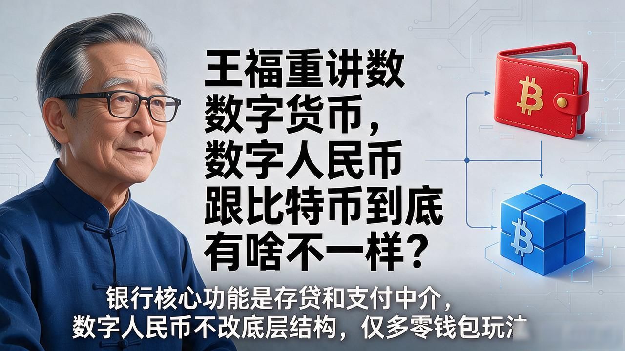 王福重讲数字货币，数字人民币跟比特币到底有啥不一样