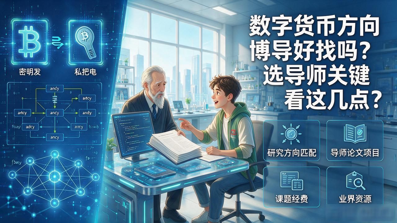 数字货币方向博导好找吗？选导师关键看这几点