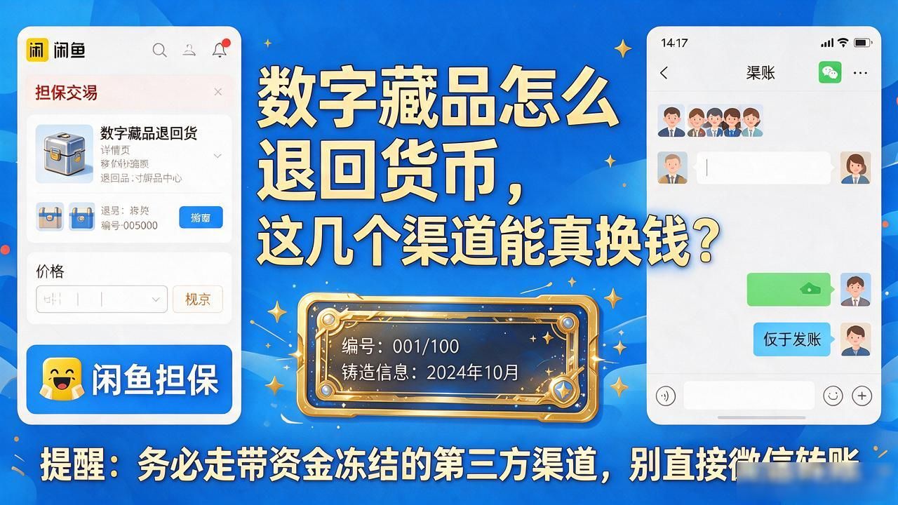 数字藏品怎么退回货币，这几个渠道能真换钱