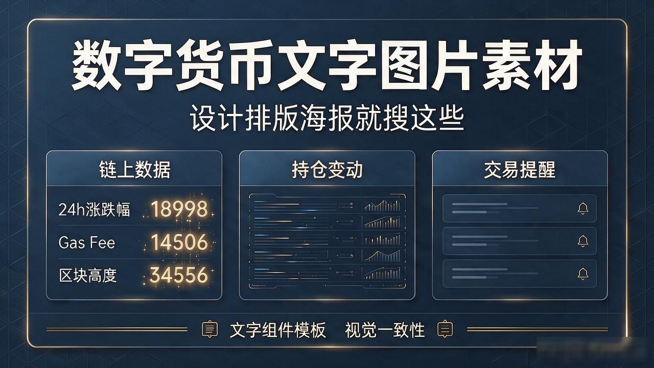 数字货币文字图片素材，设计排版海报就搜这些