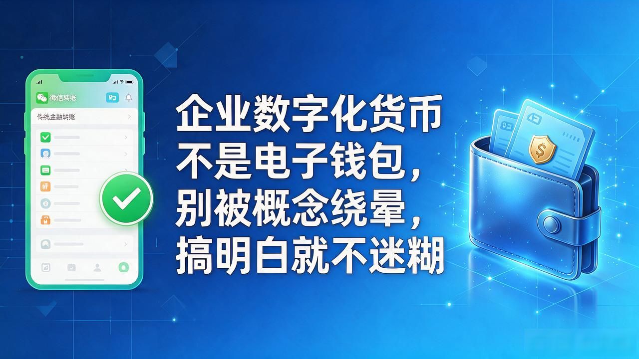 企业数字化货币不是电子钱包，别被概念绕晕，搞明白就不迷糊