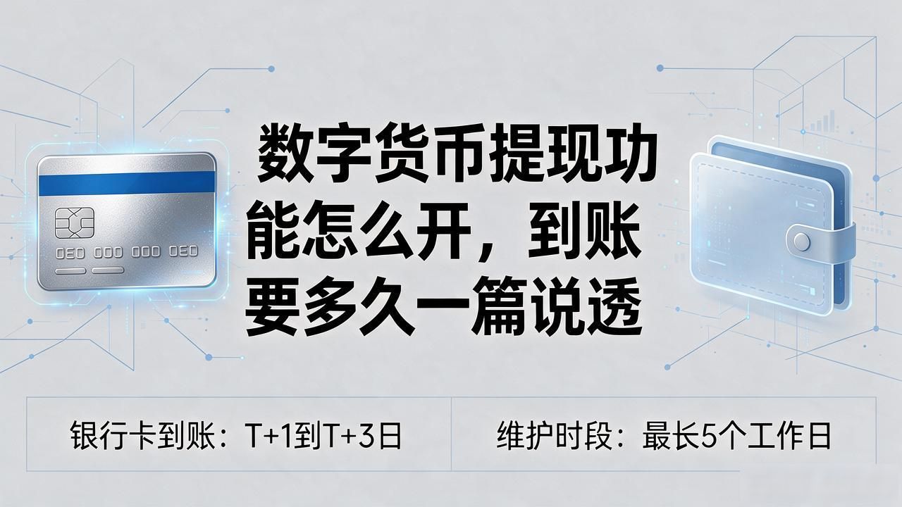 数字货币提现功能怎么开，到账要多久一篇说透