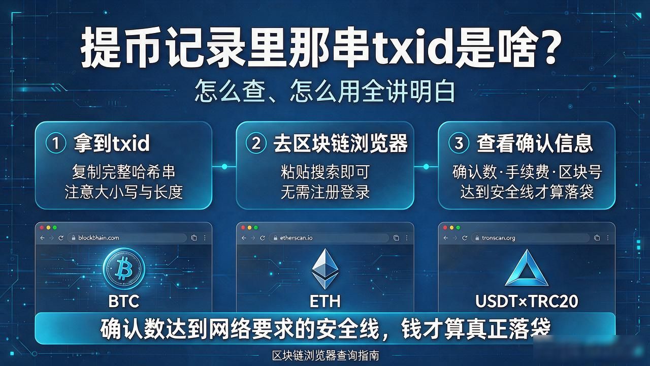 提币后如何查询txid确认到账_数字货币提币记录的txid是啥_txid是什么区块链交易哈希值
