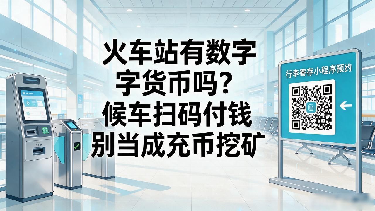 火车站有数字货币吗？候车扫码付钱别当成充币挖矿