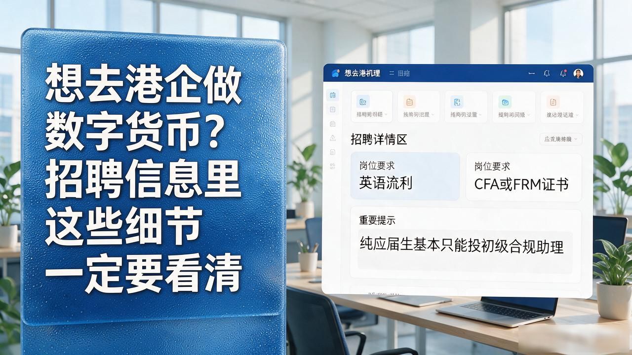想去港企做数字货币？招聘信息里这些细节一定要看清