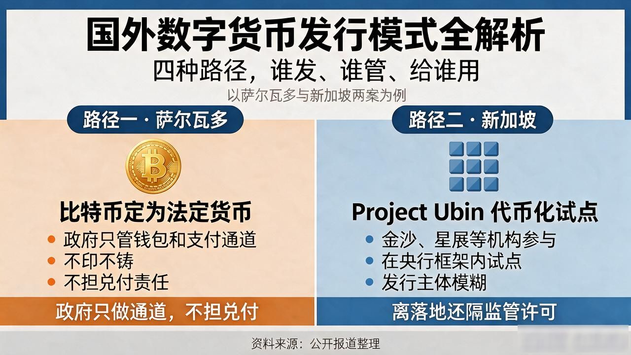 国外数字货币发行模式全解析：四种路径，谁发、谁管、给谁用