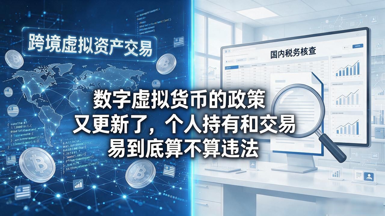 数字虚拟货币的政策又更新了，个人持有和交易到底算不算违法