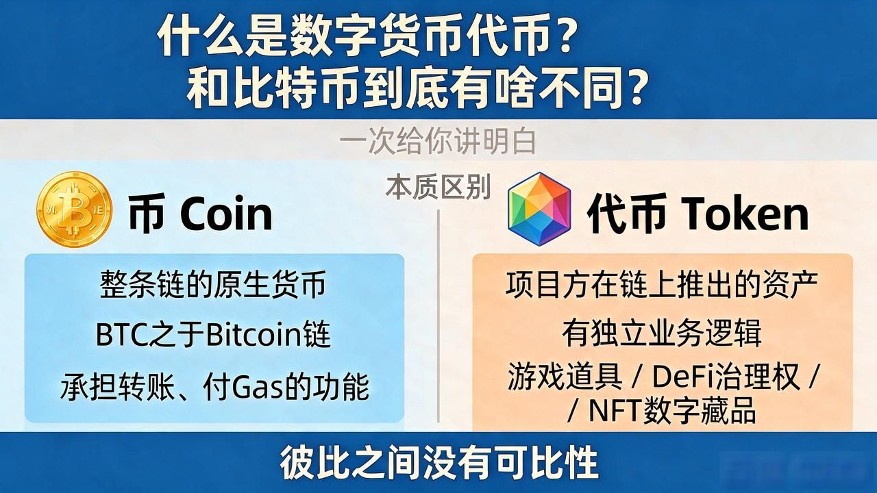 代币和币的区别是什么_区块链代币分类与用途解析_什么是数字货币代币