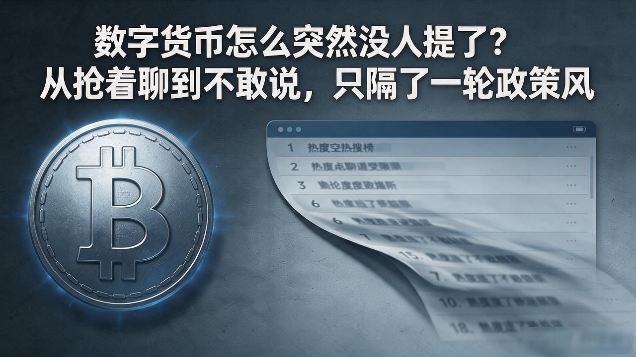 数字货币怎么突然没人提了？从抢着聊到不敢说，只隔了一轮政策风